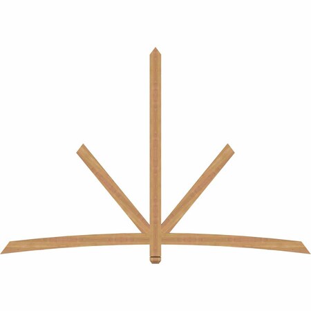 Ekena Millwork Alberta Smooth Timber Gable Bracket, Western Red Cedar, 96"W x 64"H x 1 1/2"D x 3 1/2"F, 16/12 Pitch GBW096X64X0204ALB00SWR